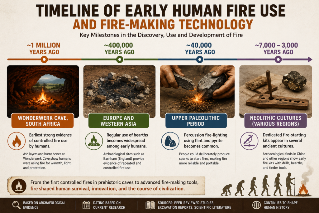 How did early human start making fire