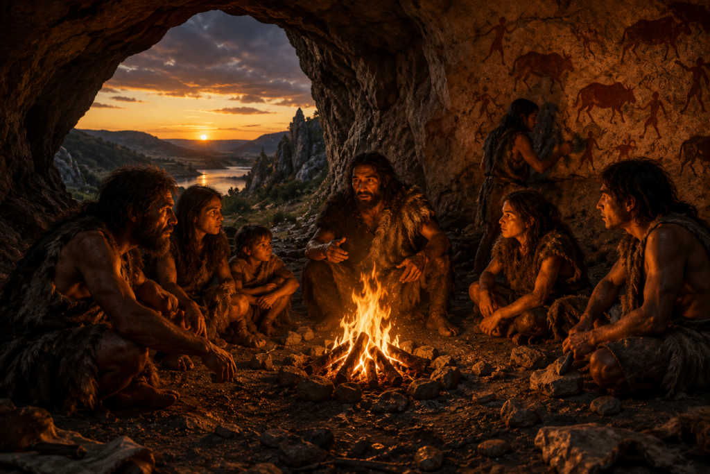 How did early human start fire?