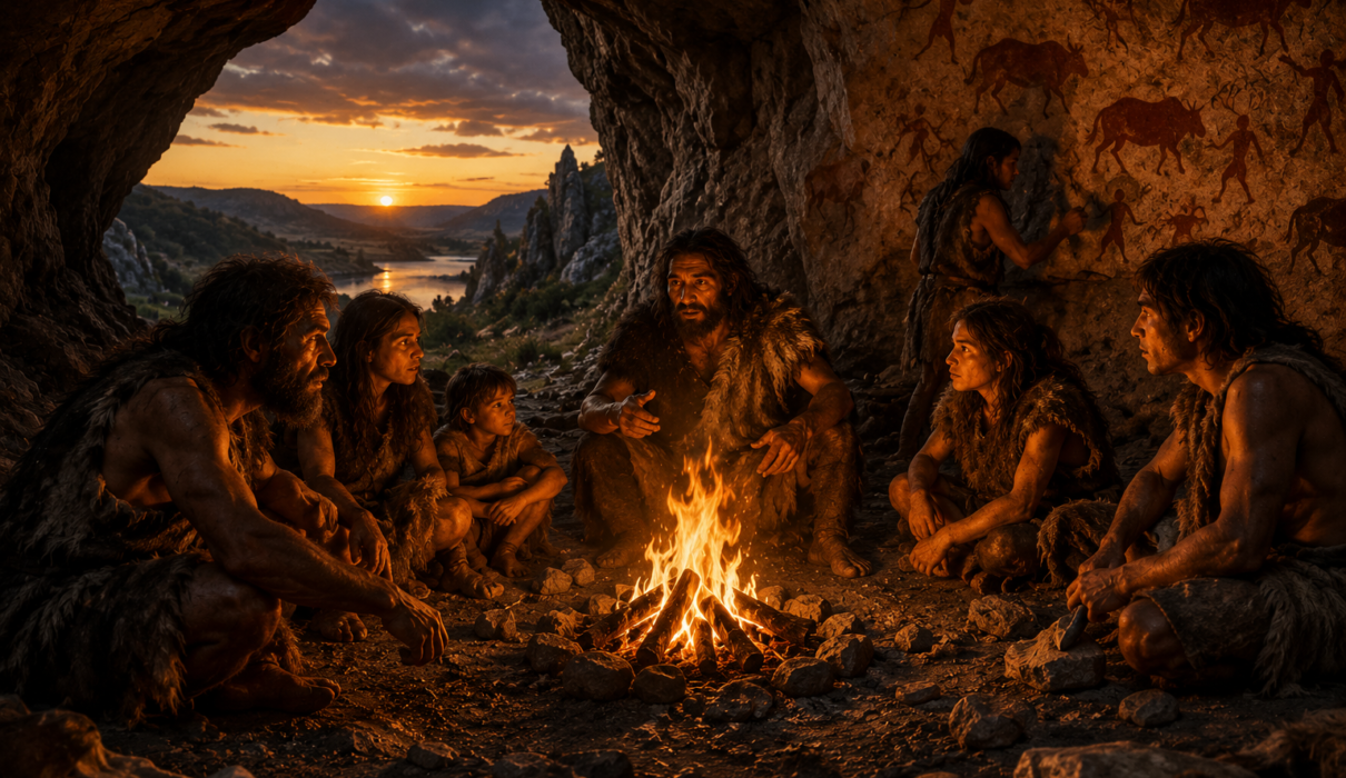 How did early human start fire?