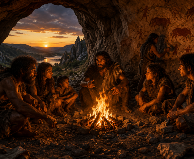 How did early human start fire?