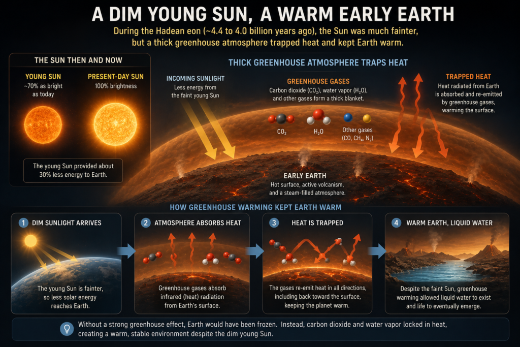 atmosphere during the Hadean eon